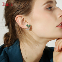 Daila jewelry 925 silver pin summer flower earrings female temperament versatile niche fashion double-sided design sense stud earrings