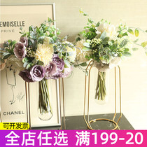 ins Nordic Wind emulated embroidered ball tea bouquet Home Decorative Wedding hands Flowers Living Room Bedroom Furnishing Fake Flowers