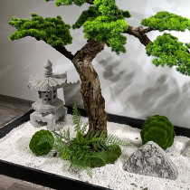 Stone lantern Japanese courtyard stone lamp antique blue stone headlight outdoor garden hotel lawn electric stone lamp stone carving ornaments