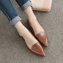 Tide Cards Flat Bottom Single Shoes Women 2022 New Custard 100 Hitch Soft Leather Lads Shoes Han Edition Fairy Girl Soft Bottom Leather Flat Bottom Shoes