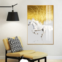 Horse crystal porcelain painting Abstract tree Nordic style living room framed painting ornaments Aisle entrance entrance background wall hanging painting