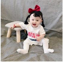 New baby concave shape Hundred Days photo accessories can take care of halogen door baby bangs wig small braid hair belt headgear