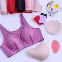  Breast bra postoperative special underwear without steel ring female silicone prosthetic breast bra two-in-one fake breast bra summer