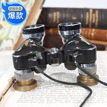 Western Antiquity USA 1930s Vigorous God Metal Double Cylinder Portable Telescope to see Opera Competition Old Things