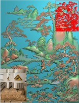 Plowing belt line computer engraving stone sculptures bmp grayscale figurations of jade sculptures jdp flowers and birds sandalwood