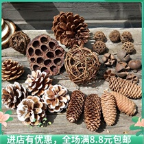 Pinecone forest baby set jewelry Kindergarten handmade shooting props decoration diy home ins Christmas pine ball