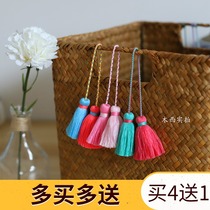 Two ends COTTON THREAD FLOW SUPURE HAND WOVEN DOUBLE HEAD SCION FAN SUBPENDANT FOLDING FAN PENDANT COLOR PENDANT DIY