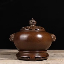  Boutique Elegant Tibetan Incense supplies for the Buddha Shensu Refined Copper Lion Ear Ring Foot Smoked Stove