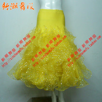 New Morden dance dress Dots Bright Pieces Square Dance Ballroom Waltz Waltz Half Body Long Skirt D43