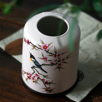 New Chinese style Ceramic roll paper box Decorative ornaments American tissue box Household living room bedroom creative ins pumping paper box