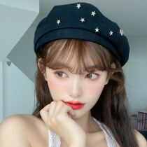 Japan Tide Pint New Stars Rivet Painter Hat Springtime Inn Korean Version Fashion 100 Hitch Anise Berets