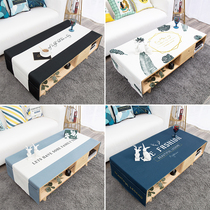 Nordic simple design living room coffee table mat waterproof tea table cloth cotton linen dust cover cloth rectangular tablecloth can be customized