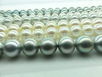 Japan Rare Silver Gray Natural Seawater Pearl Necklace 8 5-9mm is extremely extremely light and flawless