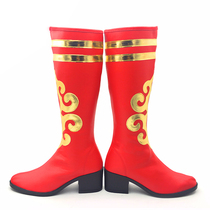 Dance high boots children Mongolian dance shoes folk dance shoes dance performance shoes men and women Mongolian shoes