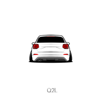 Suitable for Audi Q2L low-lying car scratch model stickers car friends will Personalized car stickers custom HF Silhouette