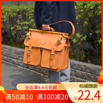 Carpenter handmade leather leather bag paper-like drawings diy handbag slanted satchel version paper type production formwork