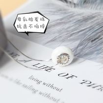 Baby fetal hair souvenir gift breast milk beads large hole bracelet bracelet sterling silver necklace DIY homemade baby