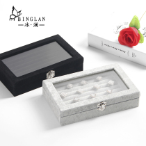 Ice ring display rack jewelry jewelry tray ring with lid box ring earrings display storage box