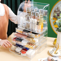 Cosmetics storage box Desktop brush bucket mouth red skin care dust-proof household shelf Acrylic net red ins drawer