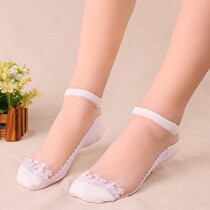 5 pairs of optional Japanese womens socks lace lace socks soft bottom Crystal socks womens summer socks thin invisible short stockings