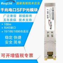 Network (wanglink)Gigabit electrical port optical module Optical to electrical module RJ45 fiber sfp module 10 100 1000M adaptive electrical port optical module