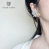 YOUR EARS original design hand exaggerated big Fairy Sister long fringed antique Hanfu ear clip-on earrings