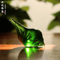 The family Buddhist hall tibetan offerings of Buddhist supplies Ancient Law Glass Method Screw Miaoyin Conch Right Rotation Eight Offerings Ornament