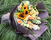 Sunflower Jiangsu Lianyungang City East China Sea Irrigation Cloud Dunk South County Co-City Physical Fresh Flower Shop Express Delivery Flowers to the door