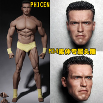 Spot 1:6 soldier Arnold Schwarzenegger head carving suitable for PH M34 muscle-coated gel body hand-made