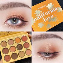 Net Red Recommended Californias beloved 12 Color Eye Shadow Pearlized Matt Eye Shadow of Superfire Earth Color Sunset Eye Shadow disc