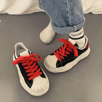 Minority shell head canvas shoes womens 2023 new dissolution thick-soled daddy shoes spring casual sports womens shoes