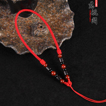 Milan line mobile phone lanyard hand-woven multi-purpose green wine red rope pendant anti-lost mobile phone chain semi-finished products