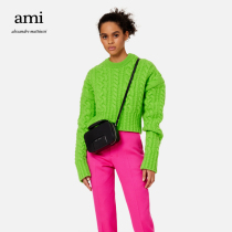 AMI Womens Fall Winter 22 new designer wool crewneck knit sweater