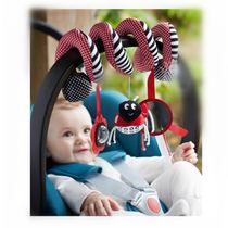 Brightly colored bed lathe hacker rattling gum baby multifunctional toy safety mirror car around the car hanging