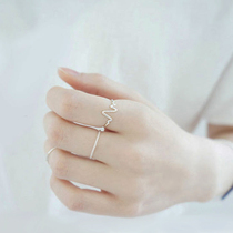 s925 sterling silver opening ring simple Japanese and Korean fashion allergy silver ring joint thin circle female trendy