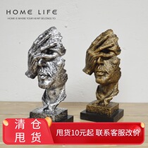 Silence is the Golden Brief About Modern Creative Handicraft Pendulum Nordic Sculpture Office Living Room Artwork Adornment