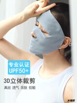 Full-faced anti-san mask Women's anti-ultraviolet radiation blue allergy oil smoke face breathable mask mask