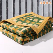 Cotton three-layer gauze towel blanket single double size can be made bed cover bed cover bed cover a bag