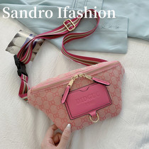 Sandro Ifashion womens bag 2021 new fashion canvas chest bag shoulder messenger bag joker waist bag
