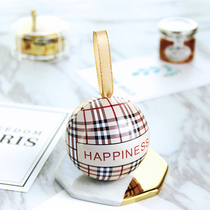 Half a Li tinplate ball wedding candy box personality simple baby birth candy box 2020 New