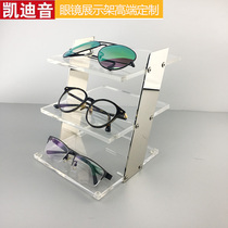 Transparent acrylic stainless steel frame glasses shelf display stand for men and women glasses shelf sun glasses display rack