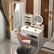 Nordic dressing table storage cabinet integrated with full body mirror multifunction mesh red ins wind small family style bedroom make-up table