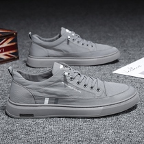 Old Beijing Bushoe Mens 2021 Fall new casual 100 hitch-a-foot-a-foot-foot-foot-pedal ice-drive canvas-wave shoe
