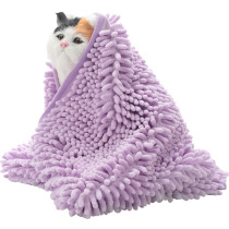 Cat bath towel wipe cat quick-drying absorbent large chenille imitation deerskin dog pet cat bath towel