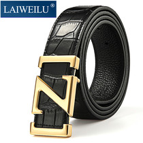 High-end brand business leisure 2021 new fashion automatic buckle belt youth Korean leather belt tide