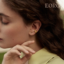 EORO ear clip women without pierced ears Niche design French light luxury high-end summer painless earrings Tea ear bone clip