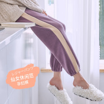 Pregnant women pants plus velvet wear color side Padded cashmere pregnant women casual pants pregnant women warm pants plus velvet thickened winter pants
