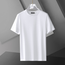 Fugui bird cotton short sleeve T-shirt mens summer new casual slim white versatile base mens half sleeve shirt