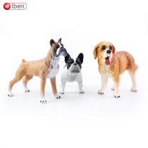 Simulation animal dog model Labrador bulldog boxer plastic solid childrens early education toy ornaments