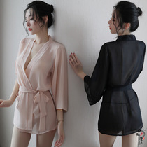 Spice Sleeping Clothing Sluts Teasing Bathrobe Transparent Seductive Seductive Sexy Passions Sleeping Skirts Free of bed with small breasts and chest flawless